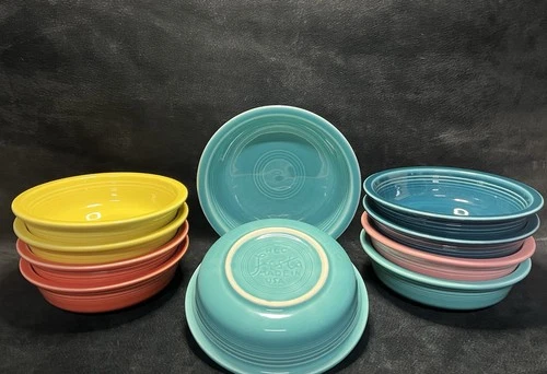 Fiesta Ware 7” Medium Bowls Lot Of 10 Retired Colors Soup Cereal Lead Free HLC