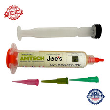 GENUINE AMTECH NC-559-V2 NO CLEAN Micro Soldering Flux 10cc ROL0 Clear Residue