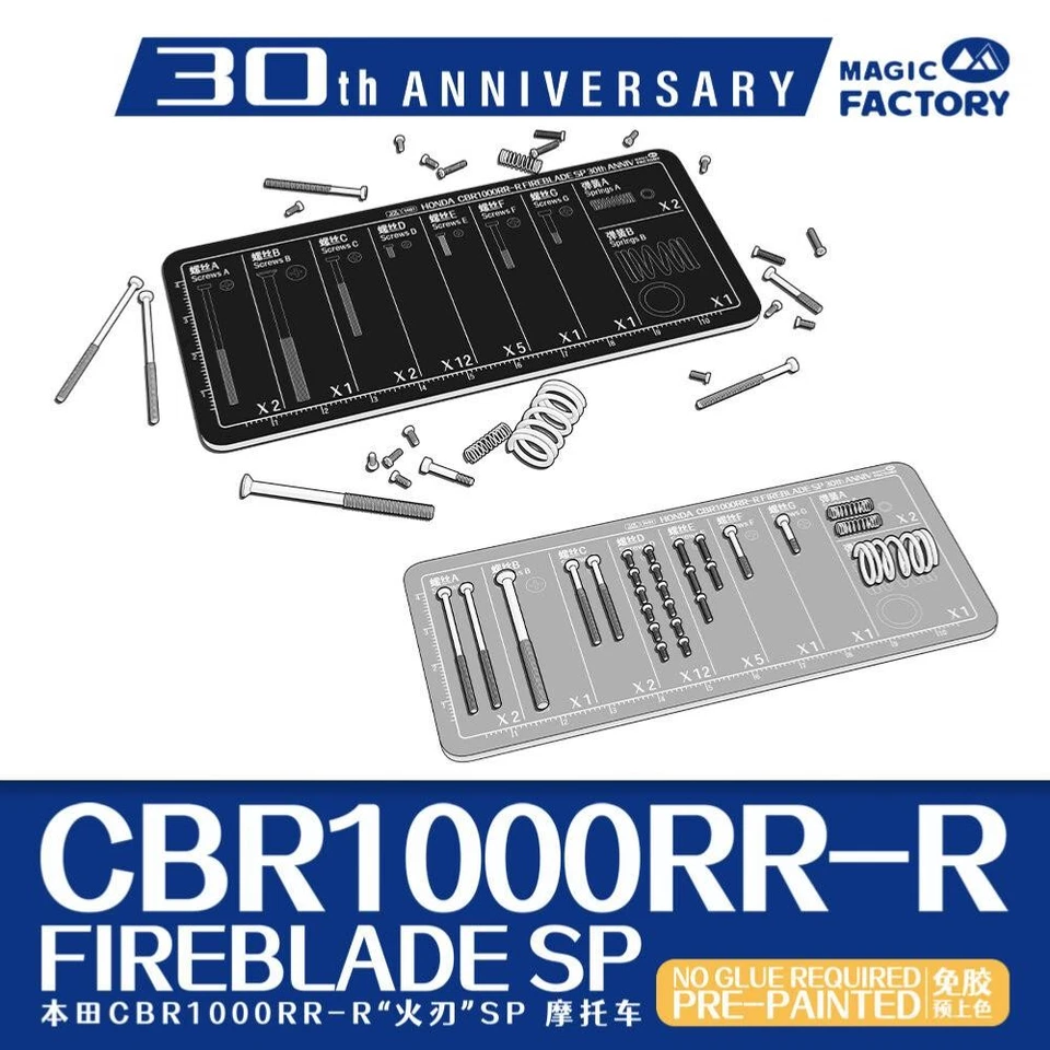 1/9 Modello HONDA CBR1000 RR- R Fireblade Precolorato 30° Anniversario - Magic F - Immagine 3 di 4