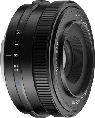 Pancake Weitwinkel AF Objektiv 14mm f/3.5 von TTArtisan passend für Fujifilm X