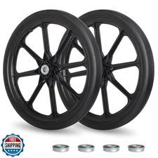 GICOOL 20" Flat Free Tire and Wheel, with 3/4" and 5/8" Bearing, 2.45" Center