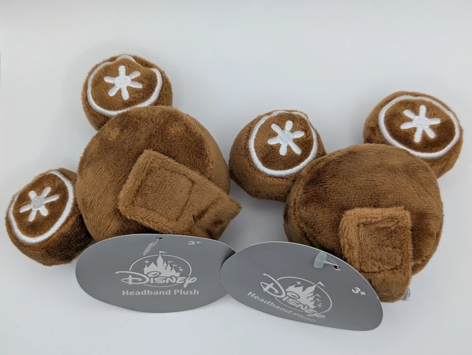 Juego de 2 peluches navideños de Mickey Mouse pan de jengibre orejas diadema Disney Create 2025 Foto 2 de 2