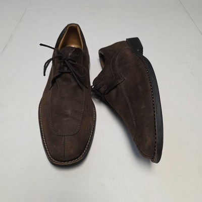 TASSO ELBA Men Brown Sheepskin Leather Brown Shoes TASSO ELBA Sheep Skin SUEDE LEATHER Lace-Up Split Toe Shoes  main image 4