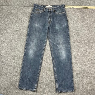 Lee Relaxed Fit Jeans Mens Size 34x34 Blue Medium Wash Straight Leg Denim