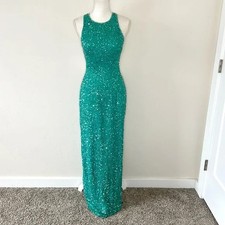 Scala Silk Beaded Prom Dress