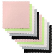 10 Pack Microfiber Cleaning Cloths, Lens Cloth, Mix Color Glasses Cleaning Cloth