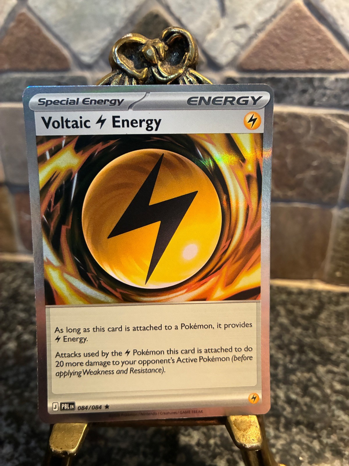 Voltaic Lightning Energy 084/084 Holo Rare Pitch Black Pokemon Near Mint