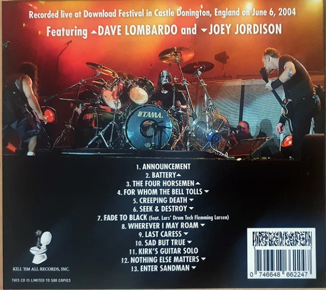 METALLICA Live Without Lars CD Dave Lombardo Limited Edition Import CD NEW - Image 2 of 2