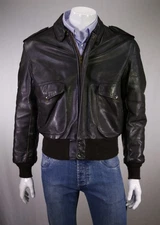 Schott Brown Leather Flight Jacket IS 674 MS Size 44Medium G2U