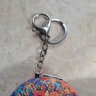 Compact Hinged POCKET MIRROR KEYCHAIN Mandala Evil Eye Indian Motif Multi Color — photo 3