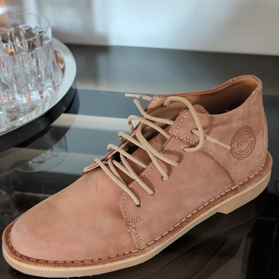FOM Vellies Stone Brown Leather Lace-Up Ankle Bootie Round Toe Wide W US 8