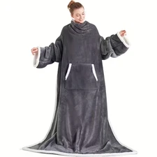 Wearable Heated Blanket Hoodie, 5 Heat Levels, 3H Auto-Off, Machine Wash