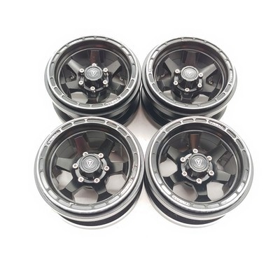 4x TREAL AXIAL SCX6 Black TRLX0033AMNH3 WHEEL 2.9 BEADLOCK TYPE A- TITANIUM