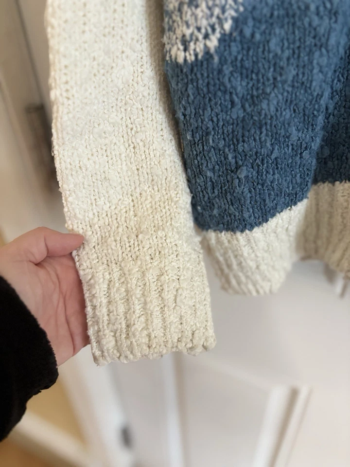 Suéter tejido vintage años 80 agujas e hilo bordado y cuentas talla s Foto 4 de 4