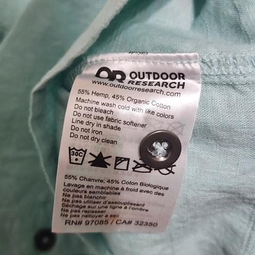 Outdoor Research Weisse Button Up Calcite Shirt Mens XXL 2XL Hemp Hiking Camping - Picture 10 of 11
