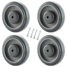 Shopping Cart Wheels Replacement  4 Pack Shopping Cart Caster 5-inch Diamete...