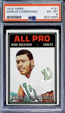 1974 Topps Football #121 Harold Carmichael Philadelphia Eagles PSA 6 EX-MT