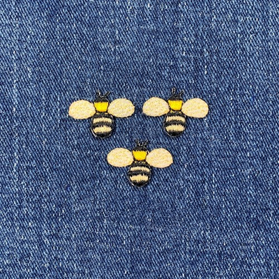 #ad 3 Pack Bumble Bee Applique Patch Embroidered Yellow amp; Black Honey Bee Badge 3 4quot; $2.99
