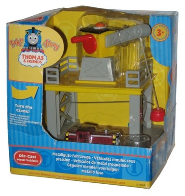 Thomas Take Along (2008) Learning Curve Rolling Crane Die-Cast Toy Playset w/ Sa