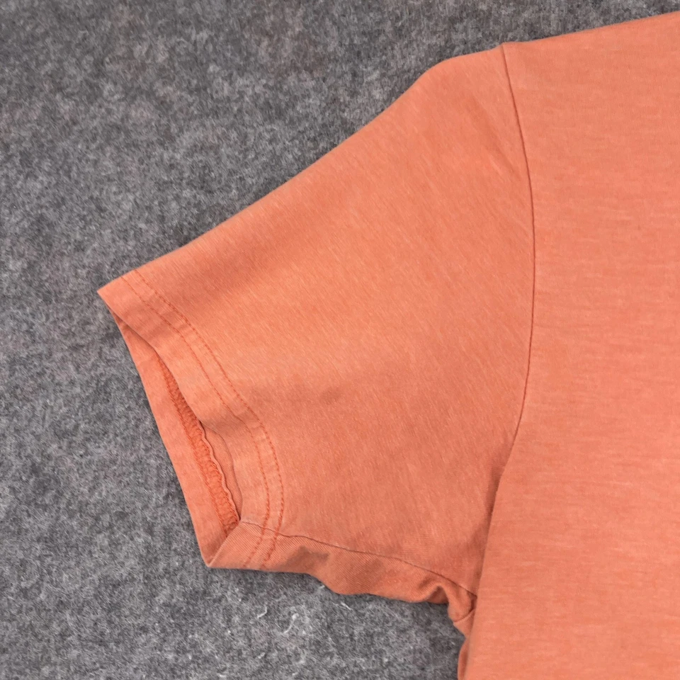 Camisa Hurley Para Hombres Pequeña Naranja Cuello en V Manga Corta Ajuste Premium Hebilla Camiseta Suave Foto 3 de 4