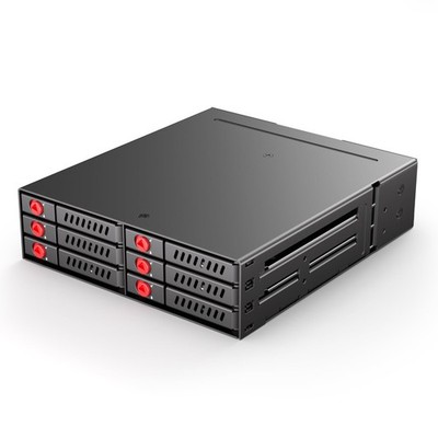 Sata HDD & SSD Hot Swap Cage, 6 Bay Hard Drive Dock for 5.25  Enclosure, 6bay 
