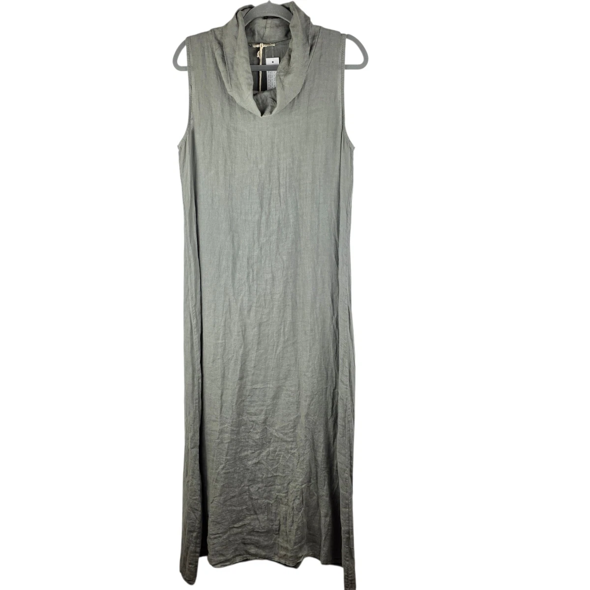 chinese dress ladies Francesca Bettini Women's Cowl Neck Tropical Print Linen Maxi Dress Multi / L