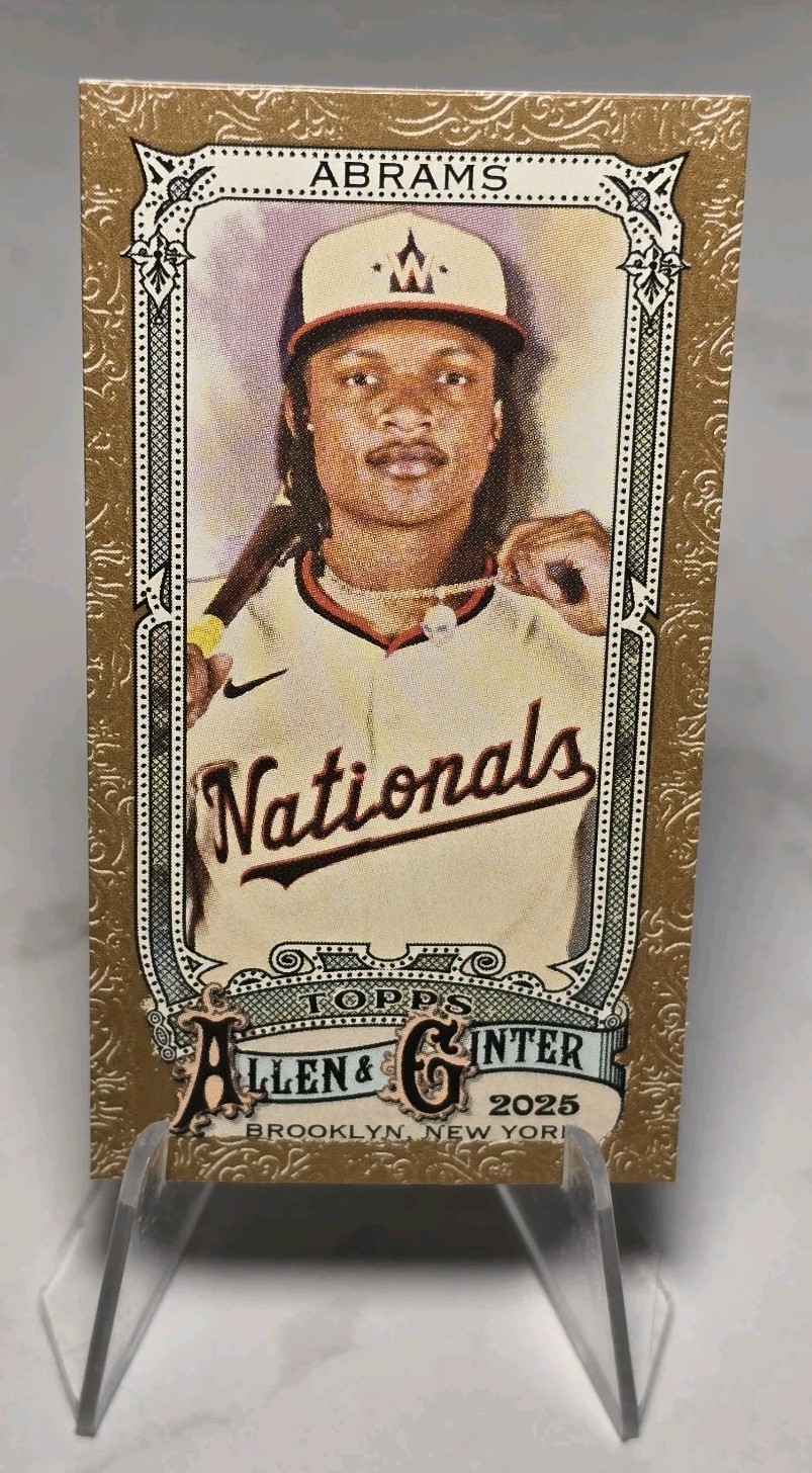 2025 Topps Allen & Ginter CJ Abrams #90 Mini Gold Border Washington Nationals