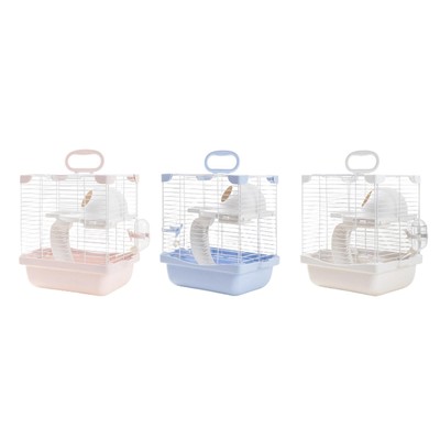 2 Schichten Hamster Lebensräume Käfig abnehmbare Bodenschale vielseitig 7,4x9x11 Zoll