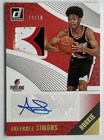2018-19 Donruss Anfernee Simons Gold Rookie Patch Auto RPA RC 10/10 #RMS-ASM