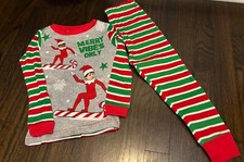 Kids elf on the shelf pj set never worn size 4