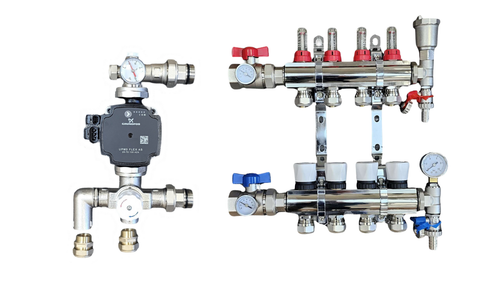 UNDERFLOOR HEATING MANIFOLDS -2-10 PORTS + EUROCONE + UPM3 PUMP PACK - Picture 42 of 248