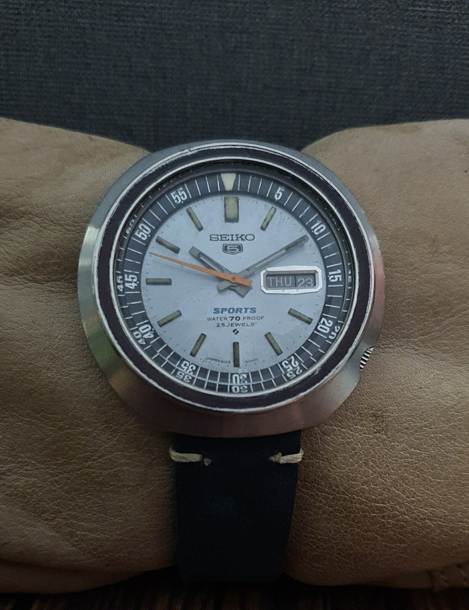 時計 SEIKO 5 SPORTS 6106-6040 AUTOMATIC MENS SEIKO SPORT 6106-6040 AUTOMATIC DIVER 70m VINTAGE 60's RARE