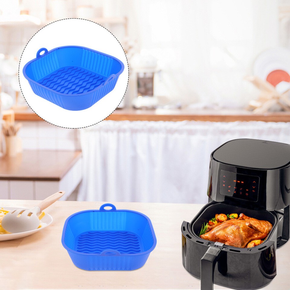 Air Fryer Silicone Liners Double Handle NonStick Air Fryer Pan Air
