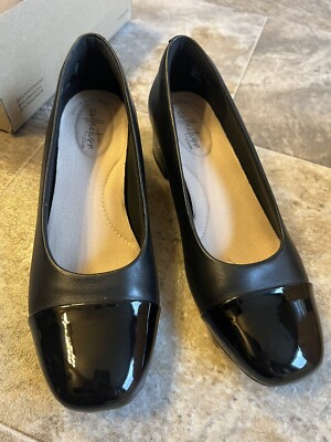 Clark s Chartli Diva, Black Combo, Size 8.5 M