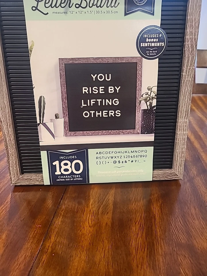 2021 New View Gifts and Accessories 12" x 12" x 1.5" Letter board. New - Image 3 of 3