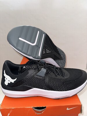 New Men s Under Armour Project Rock BSR 2 Trainer Sz 11.5 Black White