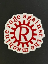 Rage Against The Machine Red Sticker CA 90s Nu Metal Rock Icon for Laptops New!