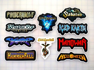 Power Metal Vinyl Sticker Lot (10 Pack) speed thrash hardcore death metalcore