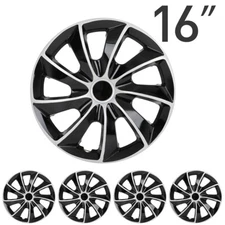 4Pcs 16" Universal Hub Caps Wheel Cover Kit Snap On Fit For R16 Tire & Steel Rim