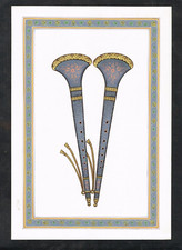 Indien Peinture Miniature De Traditionnel Musical Instrument Sur Papier