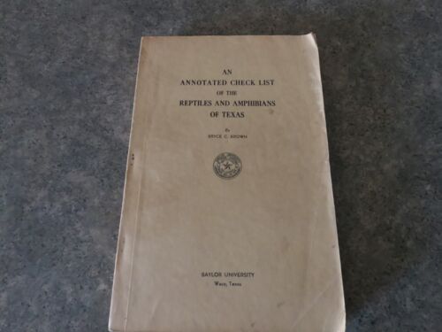 An Annotated Checklist of the Reptiles and Amphibians of Texas; Herpetology - Afbeelding 1 van 5