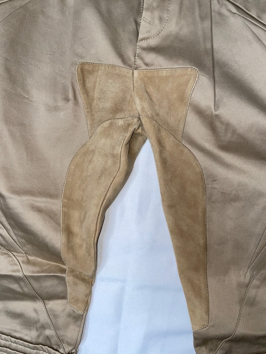 Balenciaga Vintage Fall 2007 Tan Camel Cotton Suede Jodhpurs