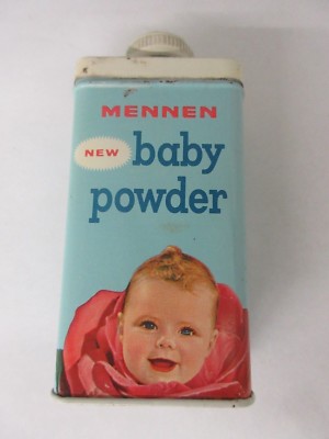 MENNEN VINTAGE TALC TIN TALCUM BABY POWDER ADVERTISING EXC COND S-668