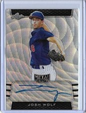 2019 Leaf Metal Draft JOSH WOLF Silver Wave Prismatic Auto RC /30 Cleveland