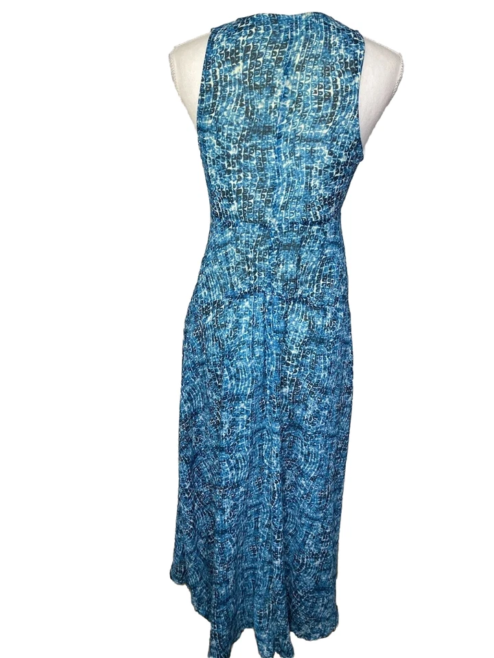 Maxi Vestido Derek Lam Mujer Sin Mangas Sin Mangas Sin Mangas Azul Cuello en V Talla Pequeña Foto 2 de 4