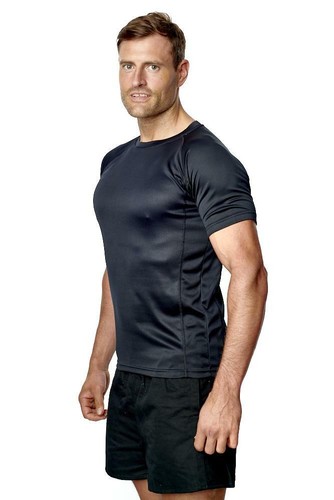 Mens Gym T-Shirt Active Performance Wicking Cool Running Top Fitness Breathable - Picture 4 of 42