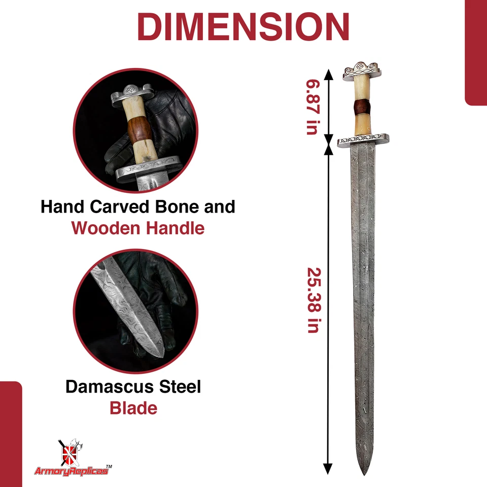 Espada medieval vikinga anglosajona tierra de nadie damasco batalla Foto 2 de 4