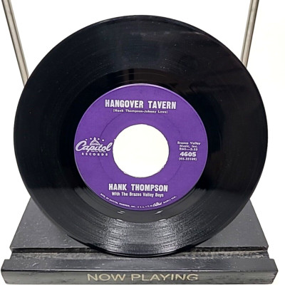 Hank Thompson - Hangover Tavern/Give The World A Smile 7'' 45rpm Vinyl VERY GOOD