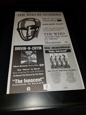 The Who/Tin Machine/Drivin-N-Cryin Rare Radio Promo Poster Ad Framed!