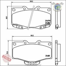 Kit Bremsbeläge Brembo Vorderachse für TOYOTA LAND CRUISER HILUX 4 VW TARO